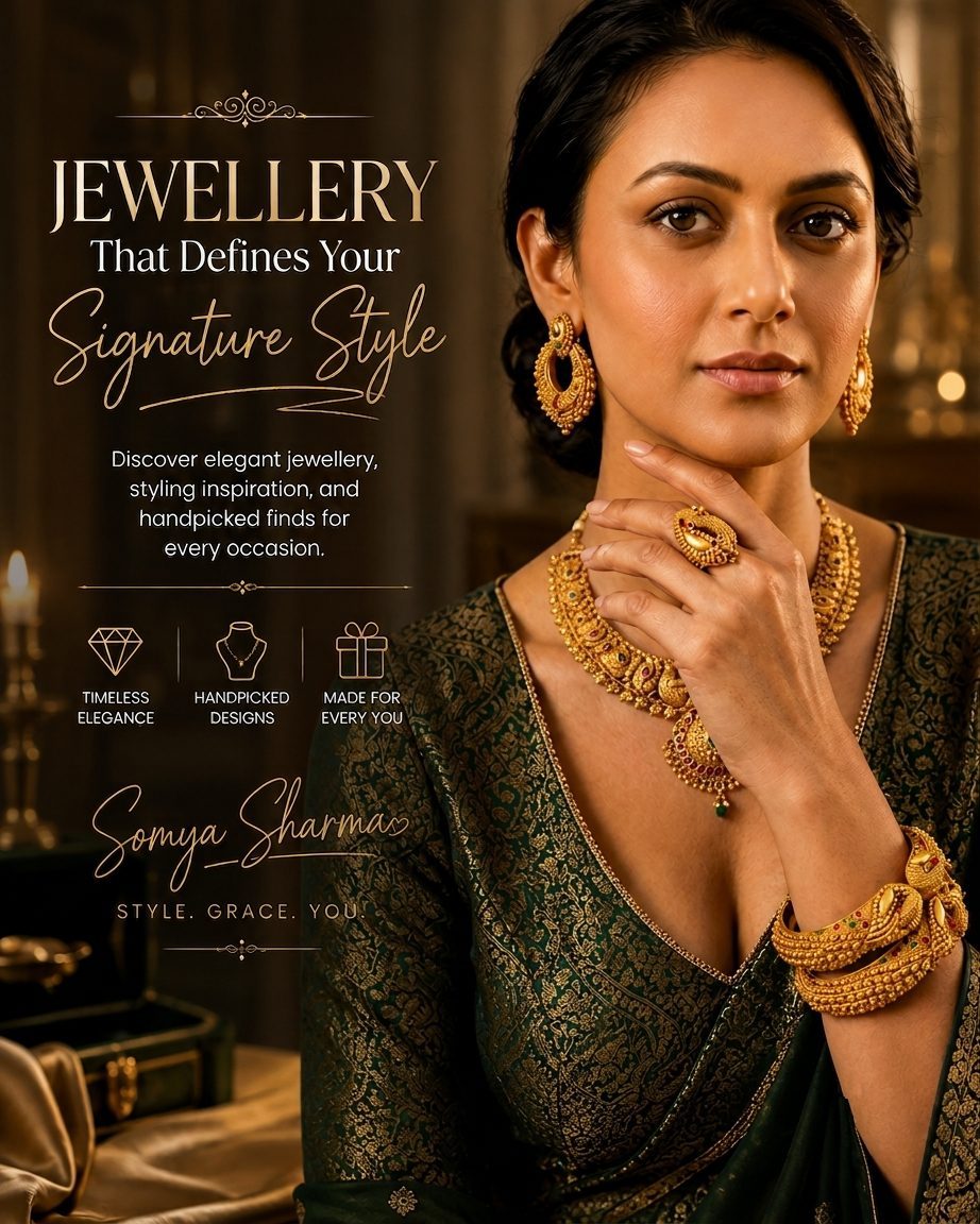 Somya Sharma styled in the signature jewellery look